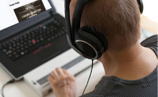 Accessible signage available through a screen reader.