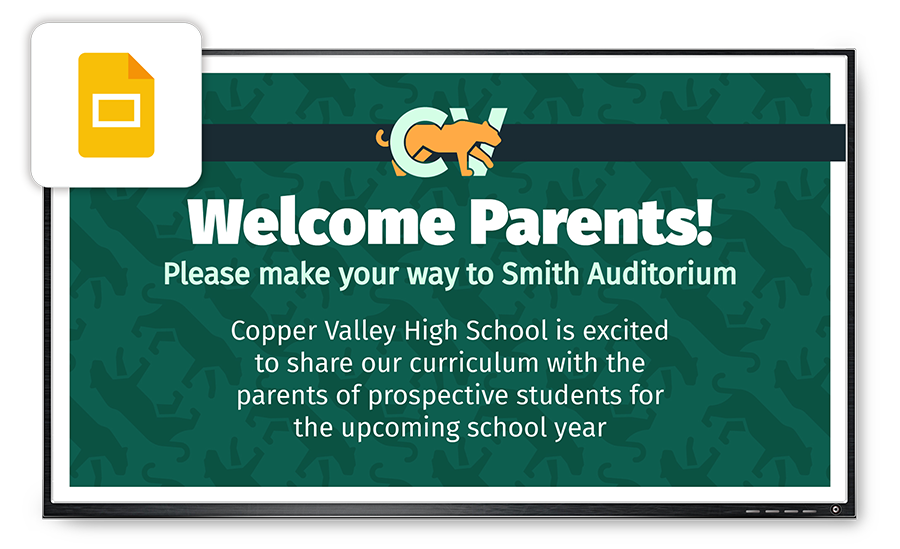 Google Slides bulletin  example