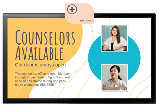 Recover - Counselors available image