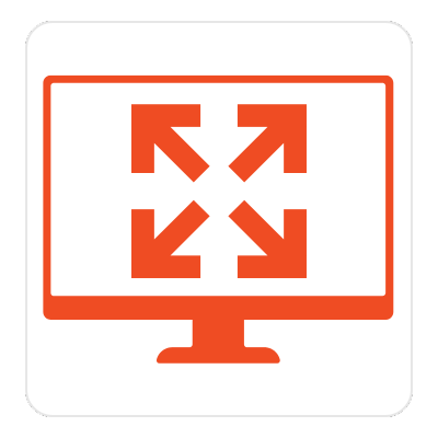 Icon that represents scalable signage.